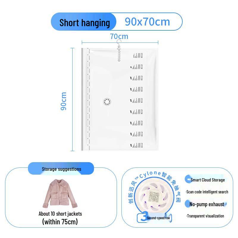 Taili Vacuum Compression Storage Bag for Clothes, Travel, Quilts, and Blankets - No Pump Required, Thickened Design.