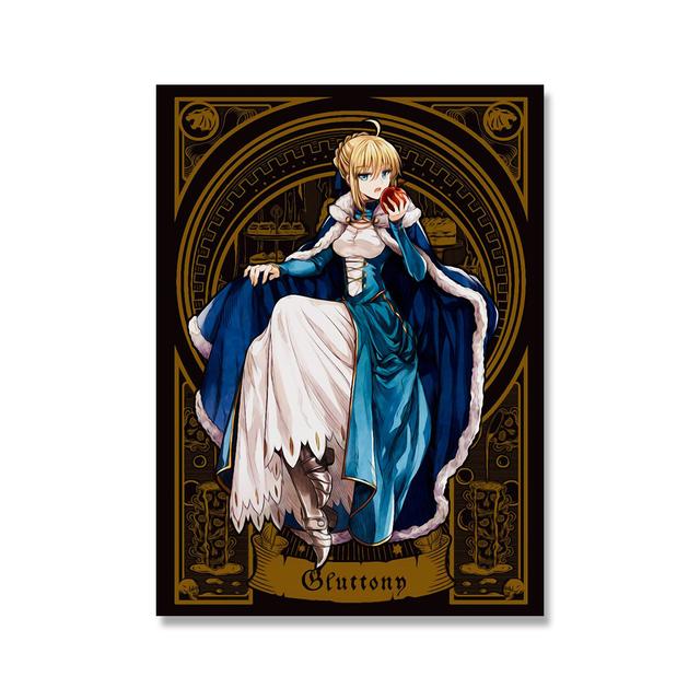 Anime Canvas Paintings Tarot Print Home Decor Fate Grand Order Wall Art Modular Comic Picture Japan Anime Modern Bedroom Posters