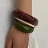 Irregular Resin Cuff Bangles Acrylic Vintage Korean Fashion Bracelets for Women Simple Elegant Pulseras Mujer