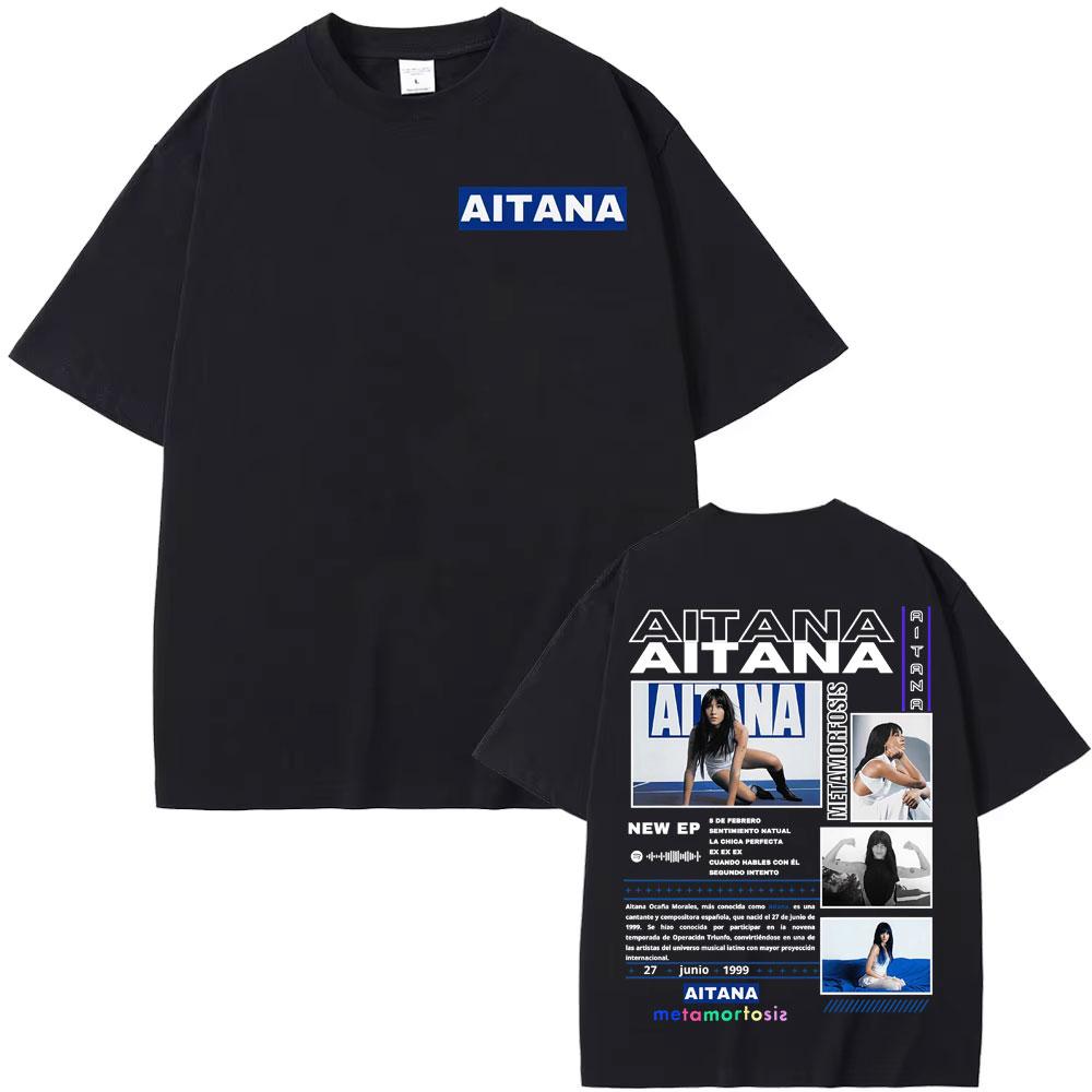 

Aitana Metamorfosis Album Tour Cover T-shirt Men Clothing Fashion Aesthetic T Shirt Cotton Casual Short Sleeve Tshirt - Men s... S разноцветный