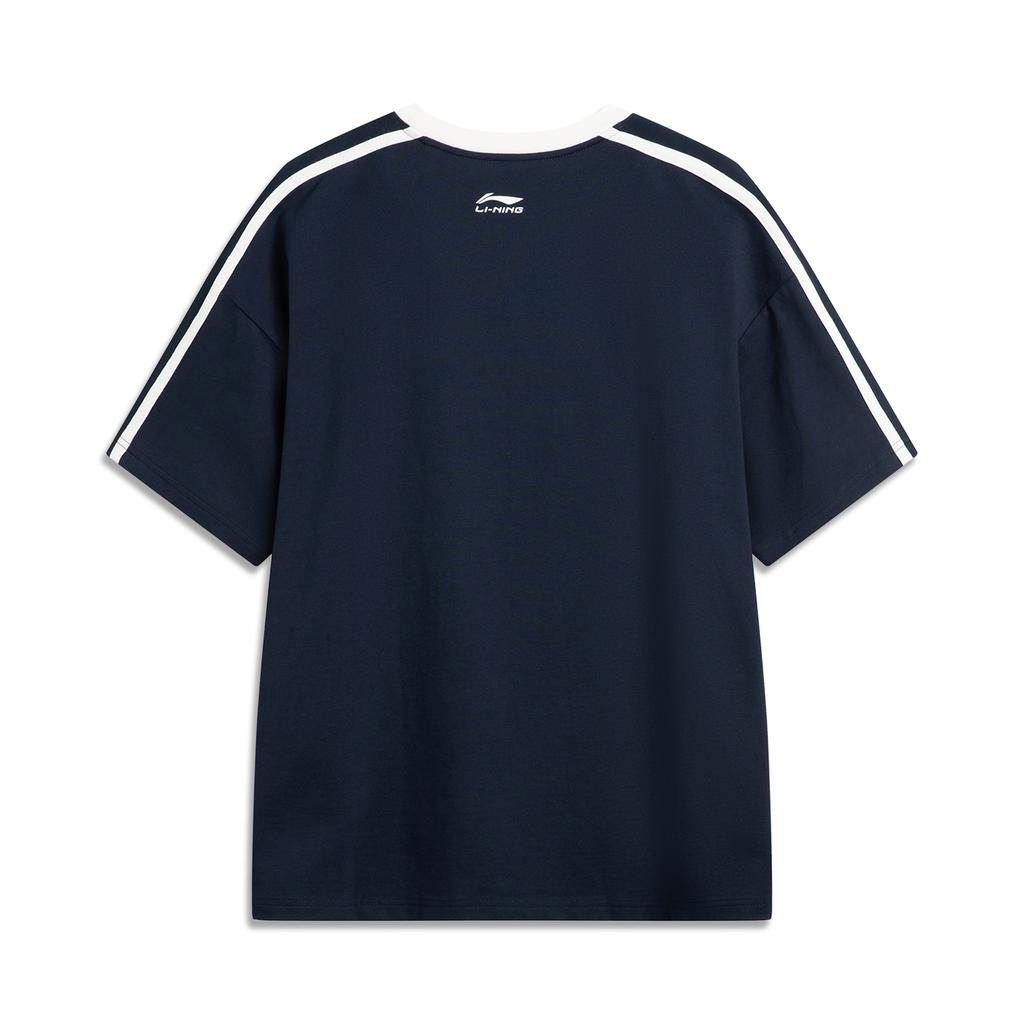 Li Ning Sports Life Collection T Shirt Unisex Dark Marine Blue AHSV987-3