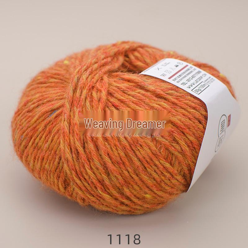 Handmade Interstellar Speckled Baby Camel Wool Yarn - Multi-Strand, Colorful, Medium Thickness