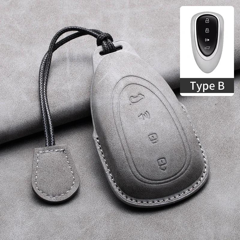 Car Remote Key Case Cover For Great Wall Gwm Wey Coffee01 Coffee02 Wey-X Wey-S Wey-Gt Vv7 Gt8 Leather Key Fob Keychain