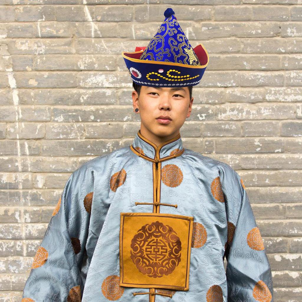 Mongolian Hat for Adult Children Ethnic Mongolian Dance Costume Hat for Performances Stage Props Head Accessories