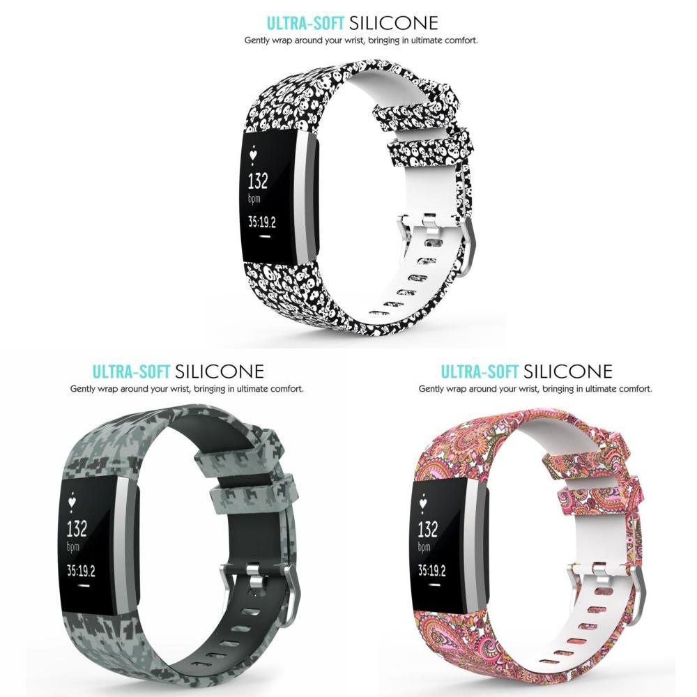 Bracelets Élégants en Silicone Pour Fitbit Charge 4 Et Charge 3 Confortables Et Durables