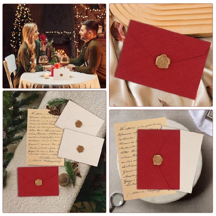 35Pieces Stationery Set Includes Envelopes Writing Paper Candle Seal For Wedding Birthday Invitations Scrapbooking