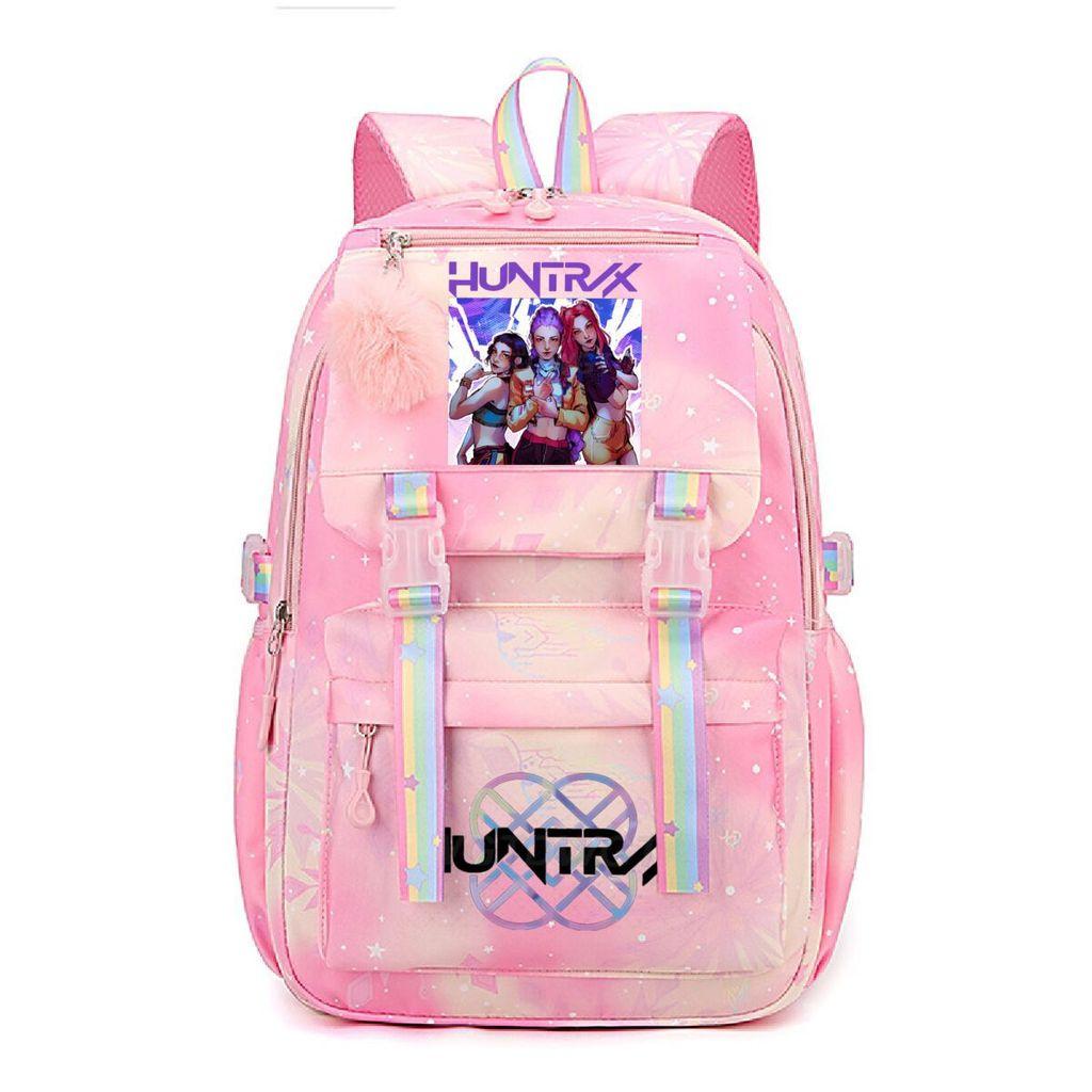 Kids Girls Kpop Rumi Mira Zoey Super Star Singers Printed Backpack Student School Bag