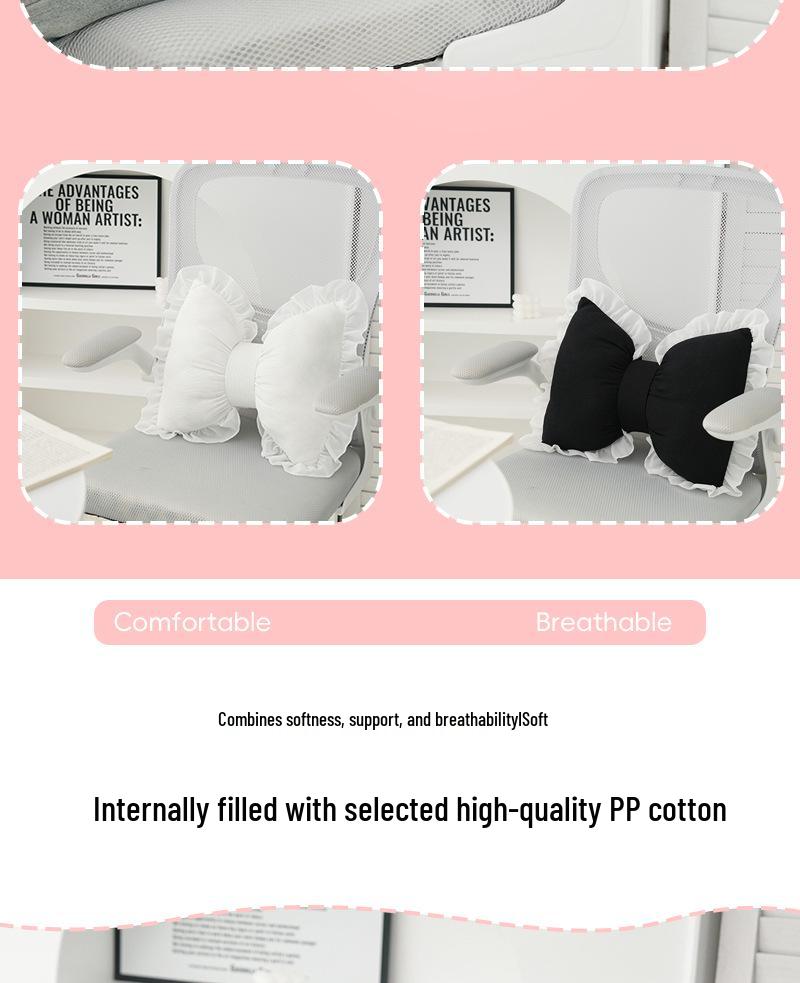 Office Lumbar Support Pillow - Comfortable Waist Cushion for Long Sitting