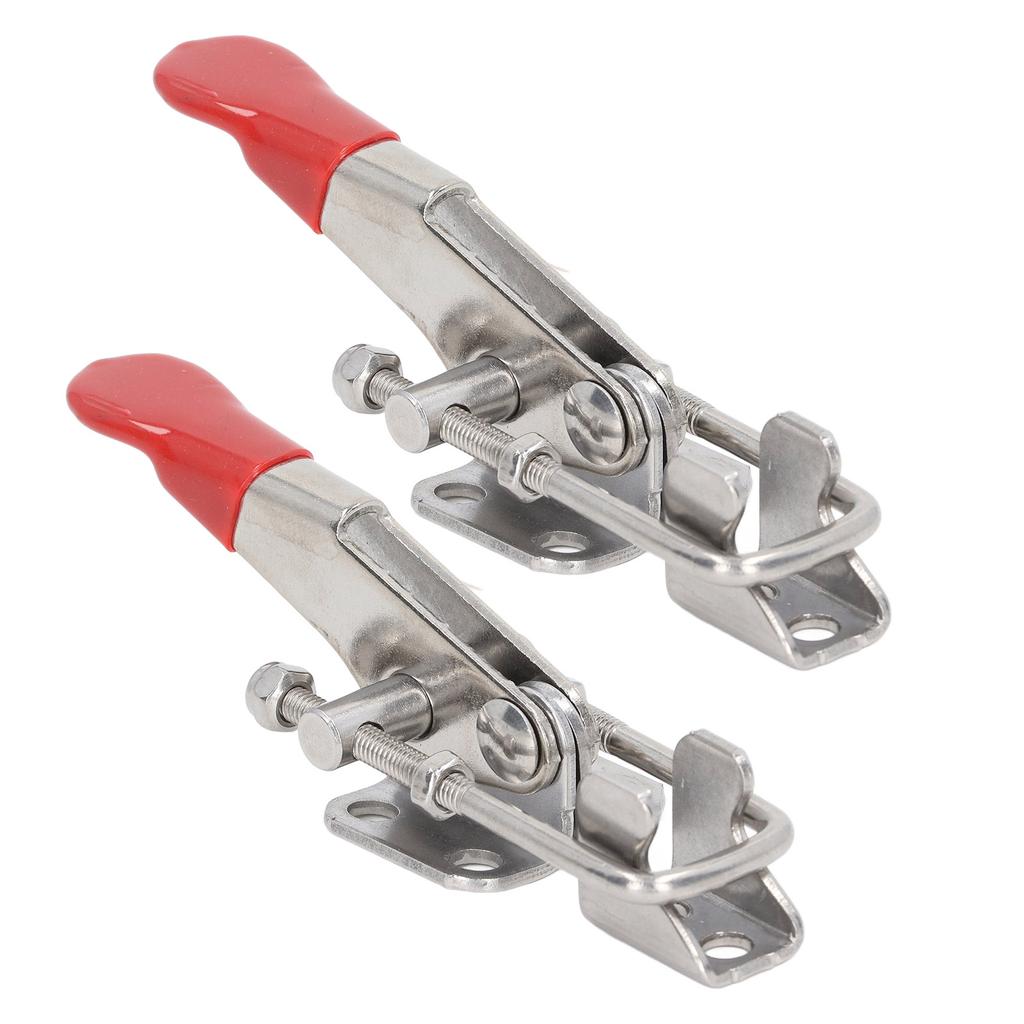 2 Stück Kniehebelklemmen Zugriegel Verstellbar Edelstahl 400 lbs Kapazität Set Kit