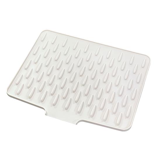 Silicone Drain Mat Thick Dish Drying Mat with Drainage Heat-Resistant Non-Slip Bar Sink Drying Pad for Countertops