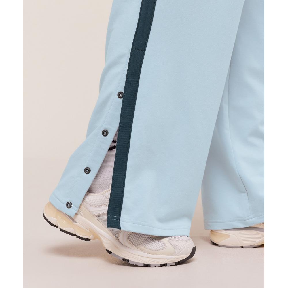 Gymshark Retro Stripe Snap Pant Smoke Blue Deep Petrol Blue B2c5y Udyh