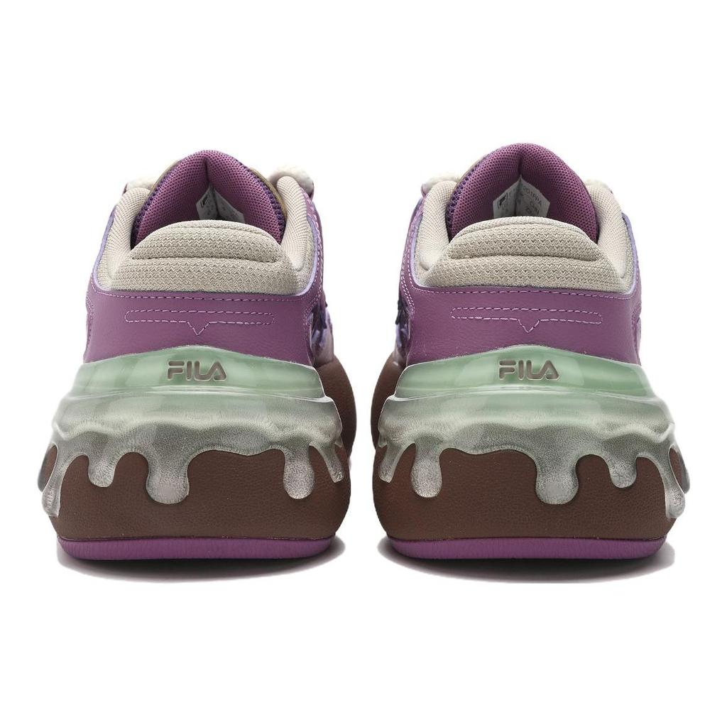 Fila Carrot 1 Casual Comfortable Shock Absorption Wear Resistant Low Top Skate Shoes Women Sneaker Purple Brown F12W411201FPA