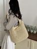 European & American Mori Style Single Shoulder Straw Woven Bag - Casual, Versatile, Large Capacity Beach Holiday Bag.