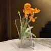 Photo Frame Vase Transparent Stylish Decorative Acrylic Hydroponic Flower Vase for Office Wedding Home Acrylic Photo Frame Vase