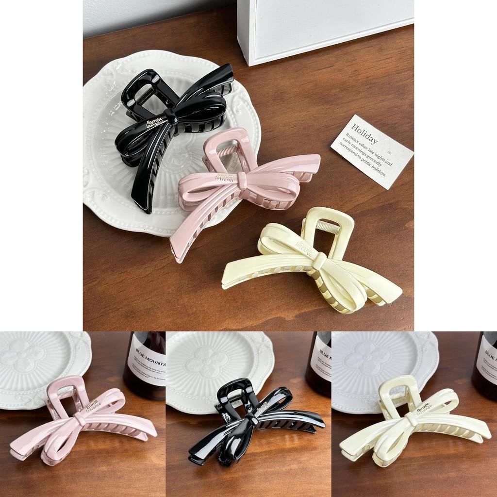 Elegant Korean Style Bowknot Design Large Hair Claw Clip For Sophisticated Updos
