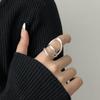 Women's Geometric Lines Open Adjustable Ring - Exaggerated Hip Hop Punk Style