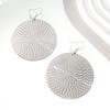 Punk Exaggerated Gold Silver Color Drop Earrings For Women Fashion Big Round Circle Dangle Earrings Statement Jewelry