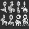 100% Copper Classic Architecture Eiffel Tower Notre Dame Cathedral Animal Lion Dinosaur Charms Diy Jewelry Making