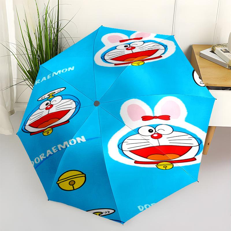 Doraemon Rabbit Automatic Opening And Closing Umbrella Cartoon Logo Design Portable And Foldable For All Seasons Traveldailysmall Luxuryoutdoor