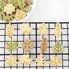 8 Pieces Cute Leaves Cookie Cutters For Baking Cookie Mould Press Leaves Cookie Mould Set Kitchen Tools Plastic Cookie Stamps