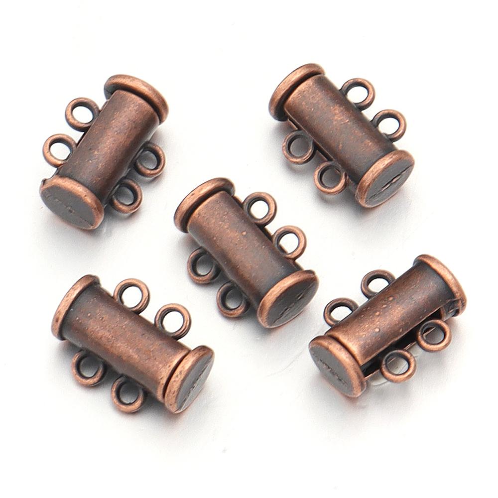 5Pcs 2/3/4/5/6/8 Holes Strong Magnetic Clasps Slide Tubes Lock Clasp Connectors DIY Bracelet Necklace Buckle Hook Jewelry Making