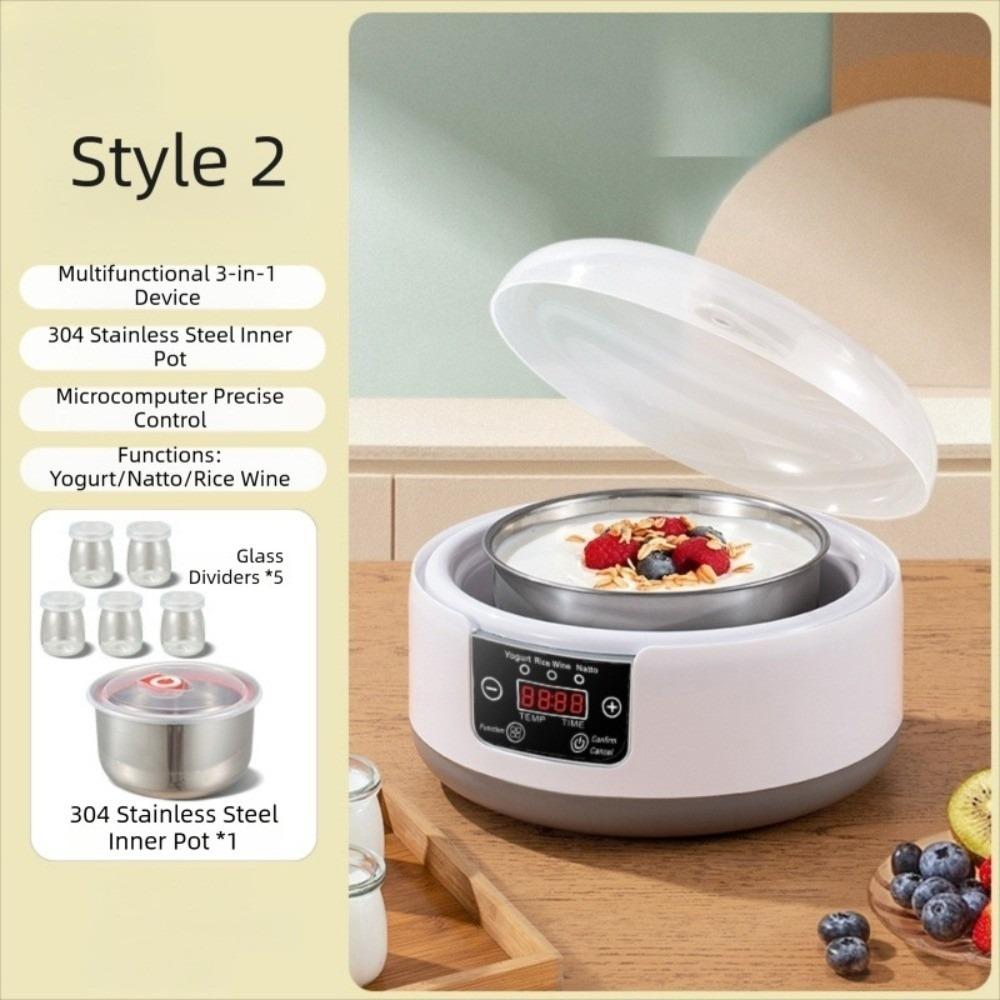 Easy To Clean Yogurt Maker 1/5/9-cup Ice Cream Pudding Maker Household Use