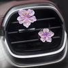 1 Pair Flower Air Vent Clip Peach Blossom Air Conditioning Outlet Clip for Women Girls Cute Car Air Freshener Decor for Interior Accessories