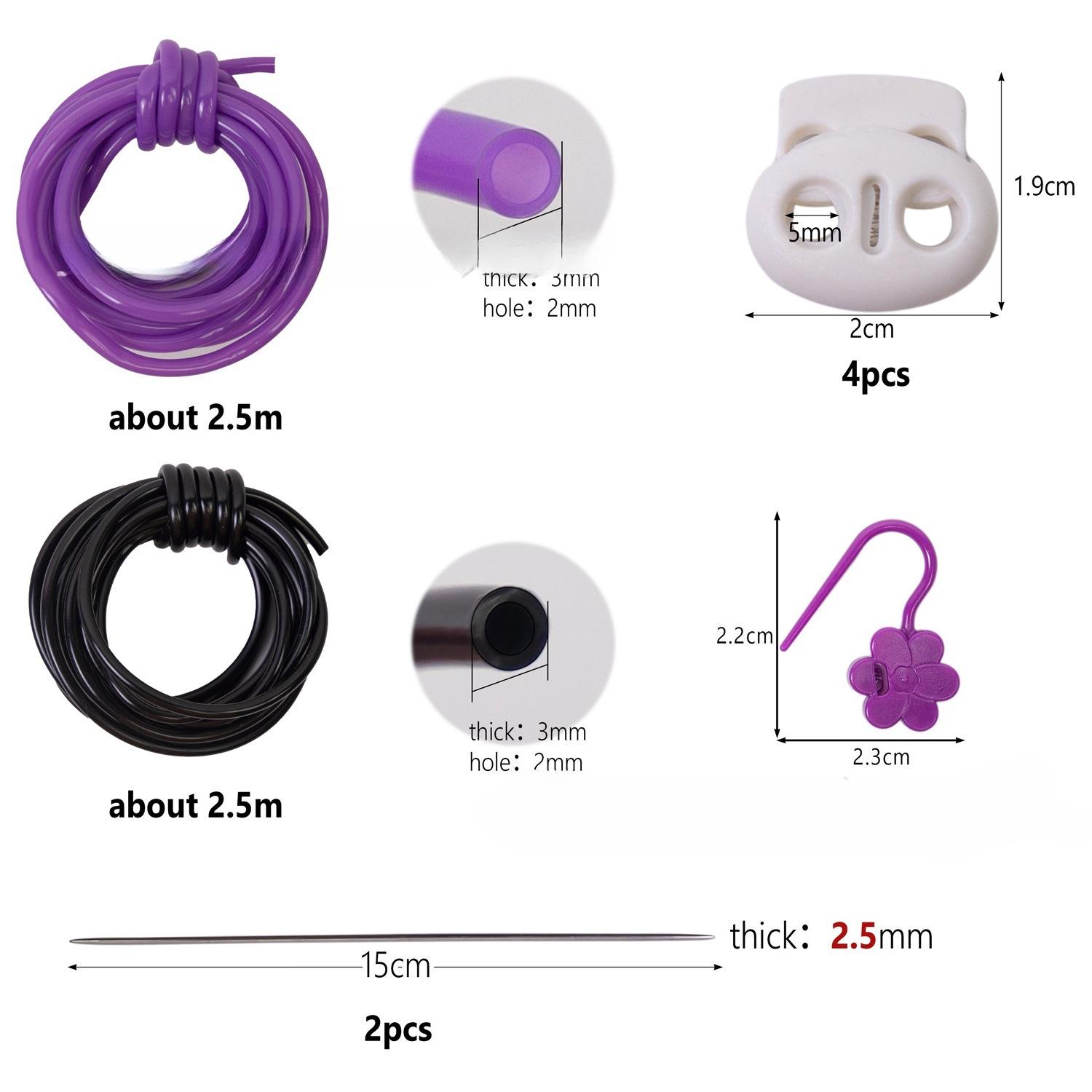 

Держатель петель для вязания Вязание Вязание Защитный рукав от падения Спицы Защита от падения Спицы Пряжа Инструменты для DIY фиолетовый