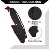 Hihaha Dashboard Mat for Honda Polyester Dash Cover with Sun and Scratch Protection Drive Only Custom Interior Parts Black with Red N-BOX JF3/JF4