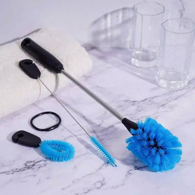 3-in-1 Stainless Steel Water Bottle Brush Set Cleaning Brush Long Handle Kitchen Scrubbing Tools Water Bottles Cleaner Washing