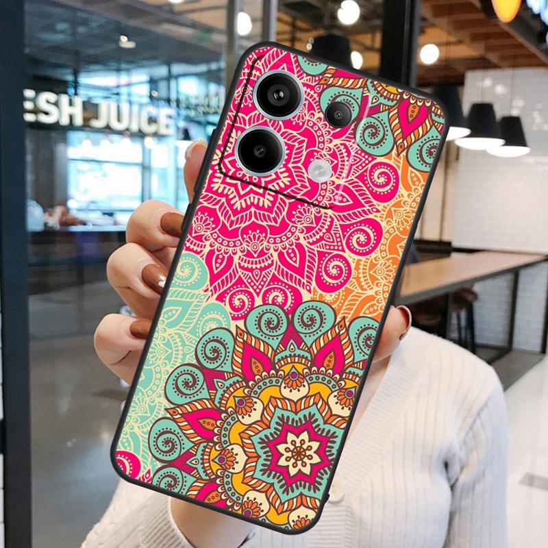 Trippy Tie Dye Floral Mandala Case For Xiaomi Redmi Note 14 Pro 10 11 12 13 15 Pro Plus Redmi 15 10C 12C 13C 14C 15C Cover