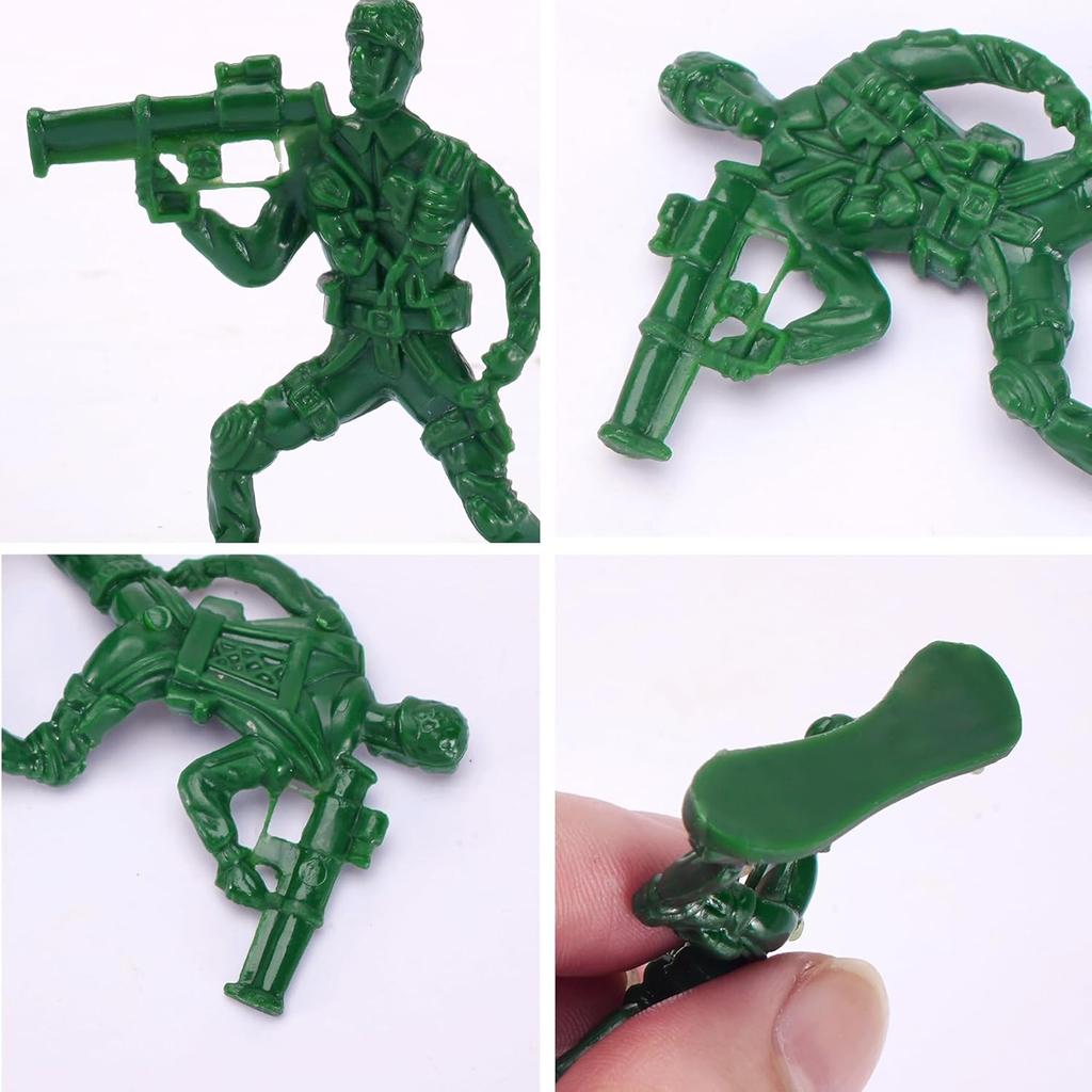 52pcs 5cm Green Military Tactical Soldier Miniatures - Army Model Figures for Collectors, Diorama Displays & Military ZSY