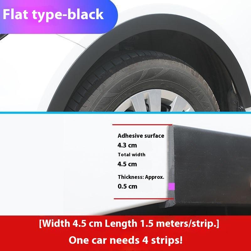 New1Pcs Car Wheel Fenders Horn Arches Carbon Fiber Patterned Car Wheels Tire Arches Decorative Lips Extended Molded Protection