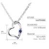 Natural Diamond Heart Necklace for Teddy Bear Plush Toy September Sapphire Pink Bear [Sears] Women, Set, 1491-tdt-01-p9