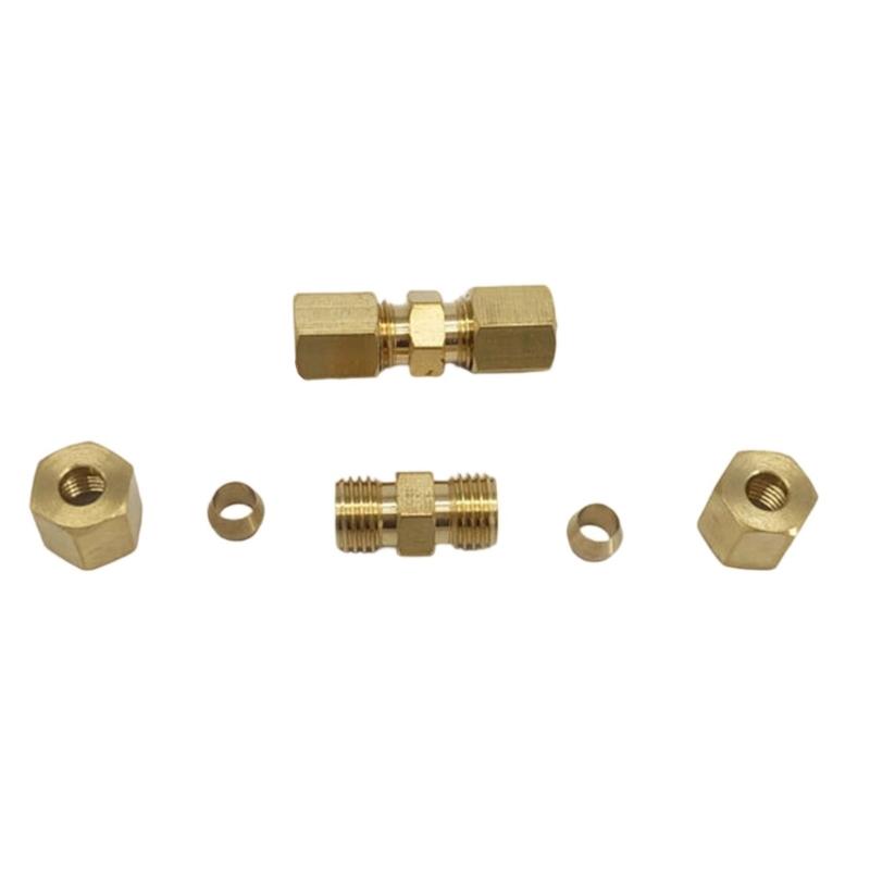 High Pressure Brass Pipe Joint 3/16 Size Tool Free Installation For Home Plumbing Maintenance
