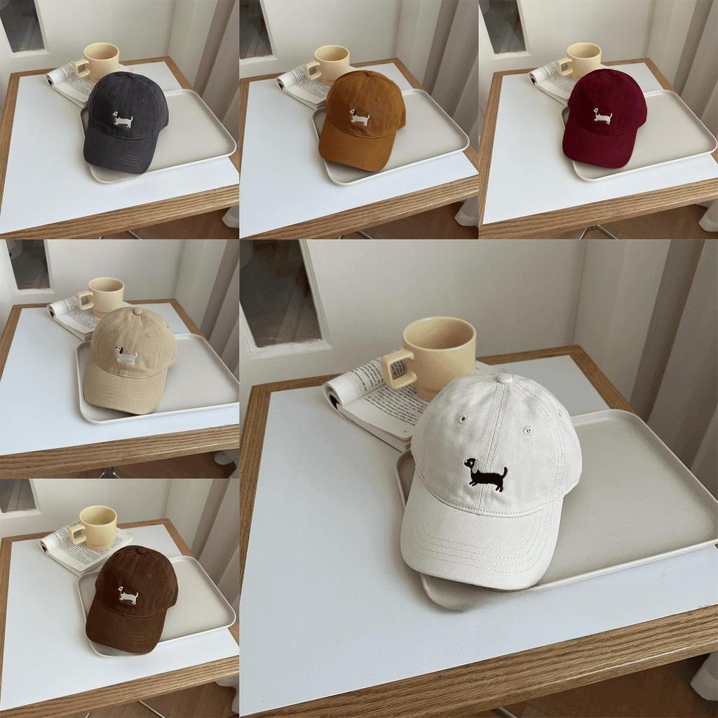 Baby Dachshund Embroidered Baseball Cap For Kids Spring Sun Protection Sunshade