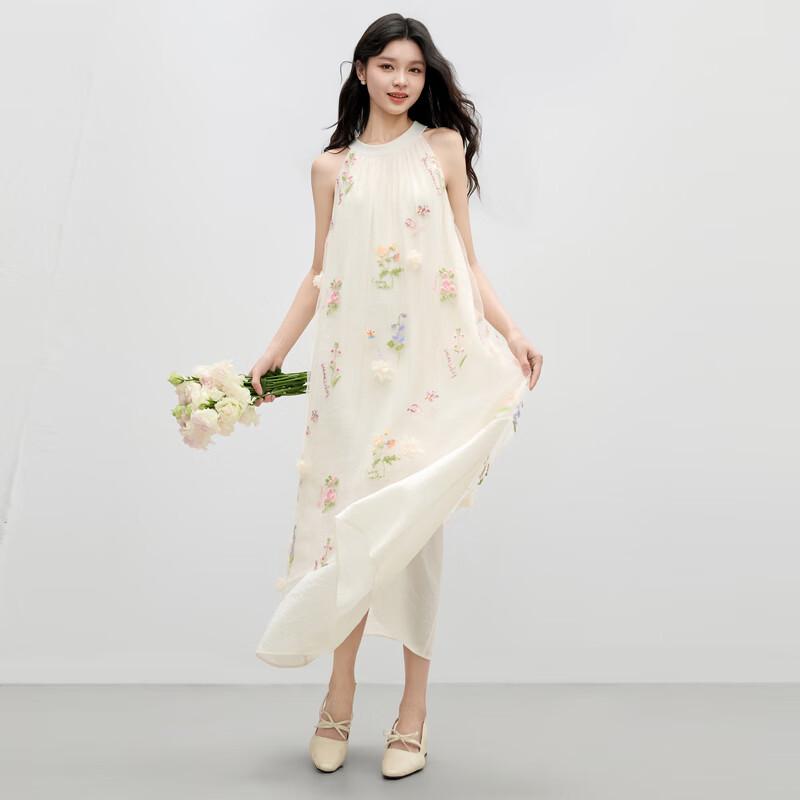Qiushui Yiren Elegant Floral Sleeveless Dress