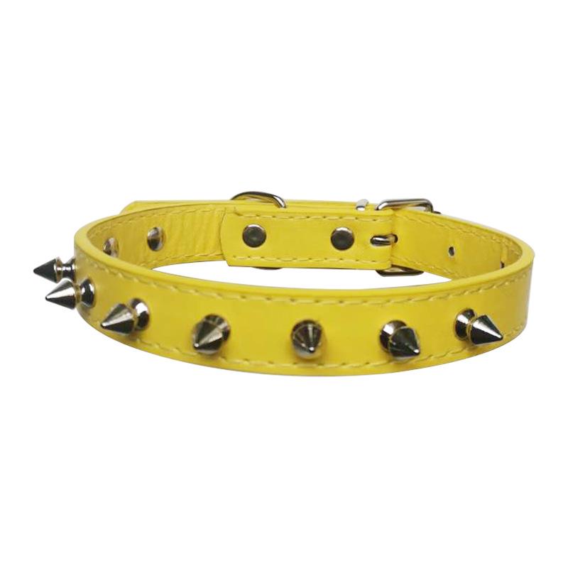 Multi-Color PU Leather Dog Collar & Leash - In Stock
