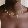 Charm Gold Color A-Z Pendant Alphabet Choker Necklace Women Shell Conch Starfish Initial Letter Necklaces Boho Beach Jewelry