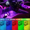 4Pcs LED Interior Car Lights Wireless With Remote, Portable USB Rechargeable Car Interior Led Night Light For Car Decor