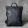 Genuine Cowhide Leather Minimalist Backpack: Handmade, Simple, Versatile Design for Men and Women.