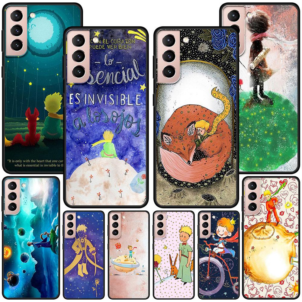 

The Little Prince Cute Case for Samsung Galaxy S23 S22 Ultra Cases S21 S20 FE S10 S9 S8 Plus S10e S7 Black Silicone Phone Cover