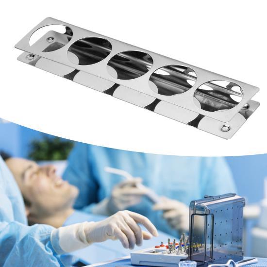 Dental Drip Bottle Placement Rack Silver Stainless Steel Reusable Bottle Holder for Dentists 