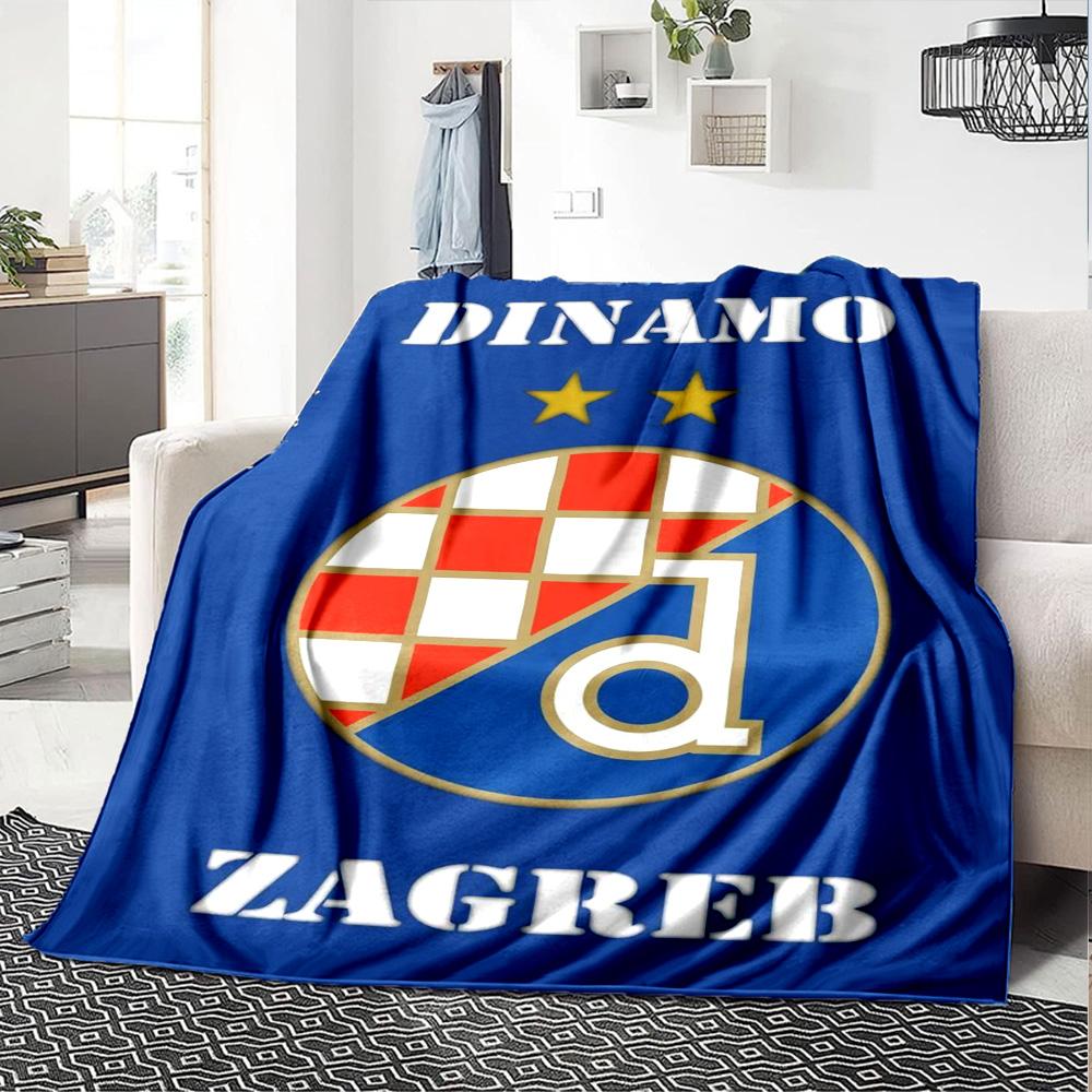 Dinamo Zagreb Print Flanelldecke Hohe Qualität Warm Bequem Decke für Alle Jahreszeiten Perfekt für Geschenke Heimdekoration