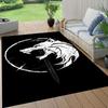 1pc Viking wolf pattern Print, Design Indoor Area Rug - Soft, Anti-Slip, and Durable Gaming Room Decor for Bedroom, Living Room