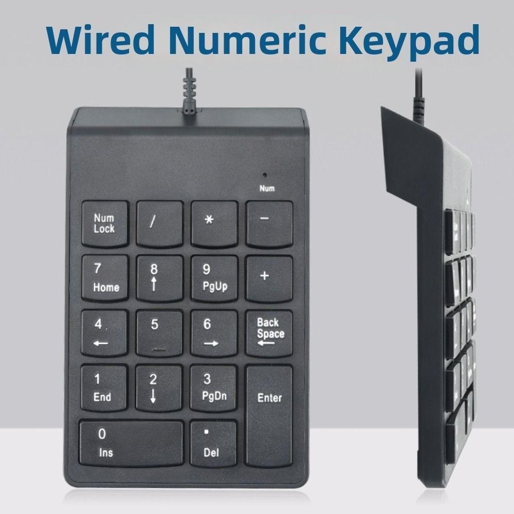Efficient Mini Wired Numeric Keypad Ergonomic Portable USB Digital Keyboard Compact Professional Notebook Keyboard Accounting