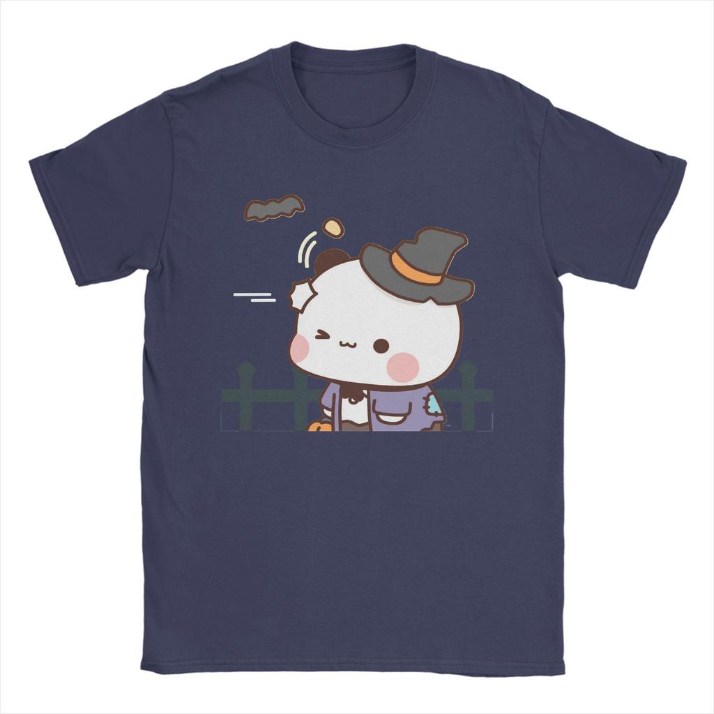 Novelty Dudu Bubu Halloween Bat T-Shirt Men Crewneck Pure Cotton T Shirt  Short Sleeve Tee Shirt 4XL 5XL 6XL Clothing
