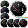 7 Color Backlight 2" 52mm Fuel Level Gauge with Alarm 0-190 OHM Oil Meter Indicator 240-33 ohm Auto Car Boat RV Yacht
