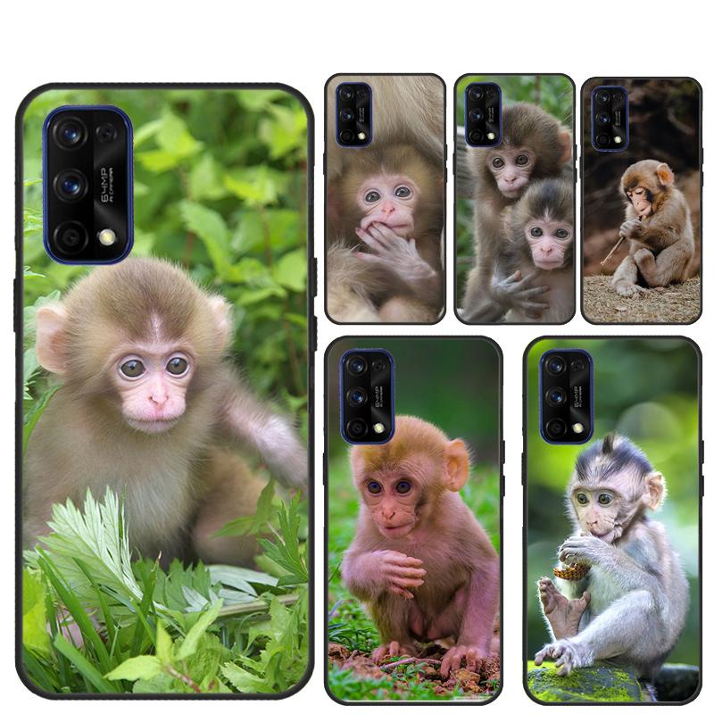 Cute Baby Monkey Animal For Realme 14 Pro Plus 10 11 12 13 GT 6 6T 5 GT7 Pro C67 C61 C55 C53 C51 C21Y C25S C75 Case