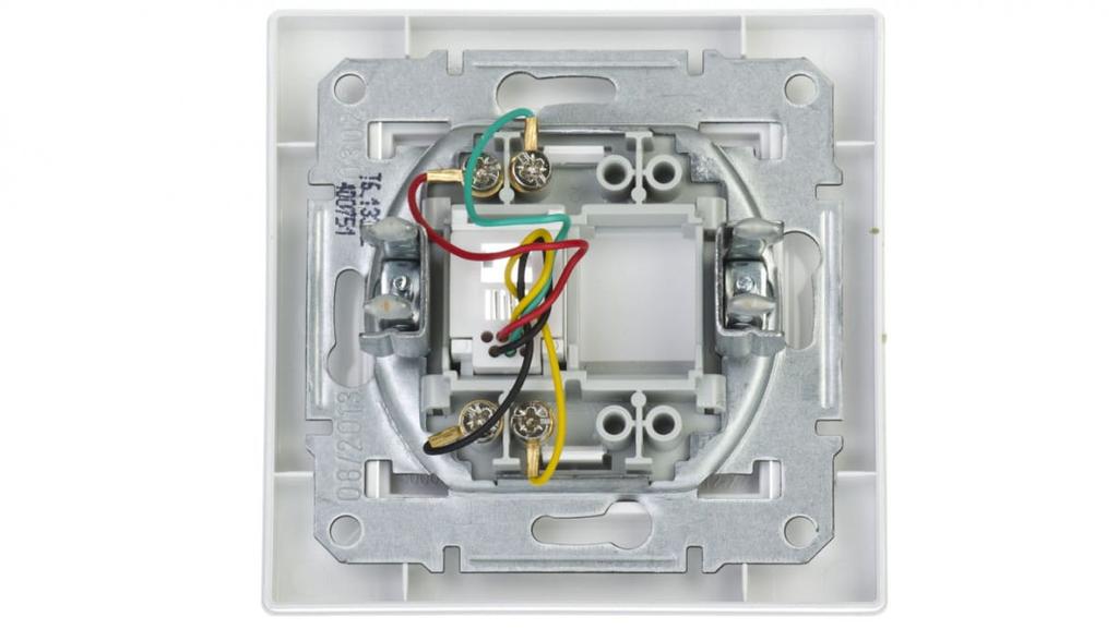 Asfora Single Rj11 Telephone Socket White With Frame Eph4100121